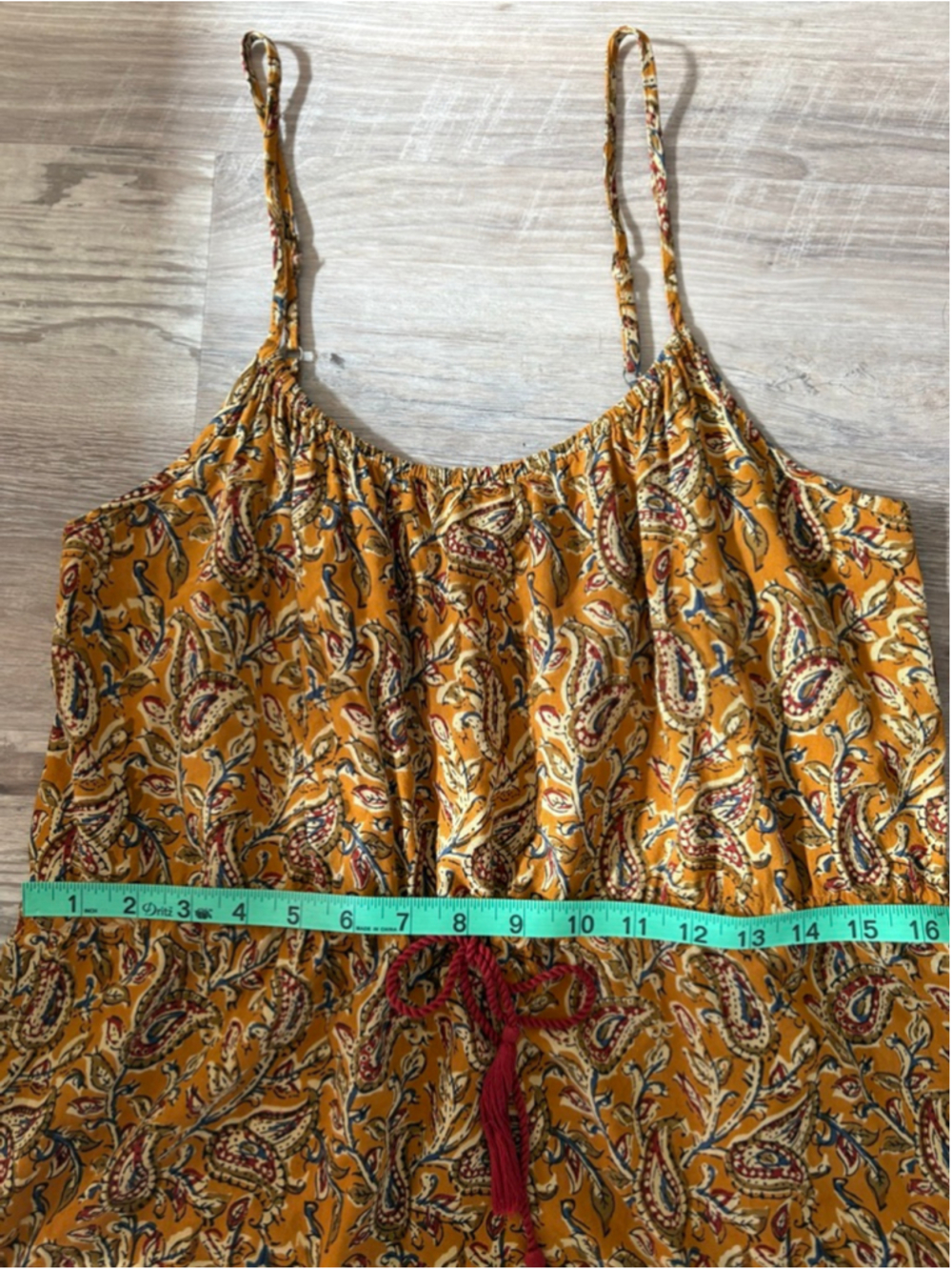 Natural Life Boho Paisley Midi Dress with Tassels Medium - Picture 8 of 13